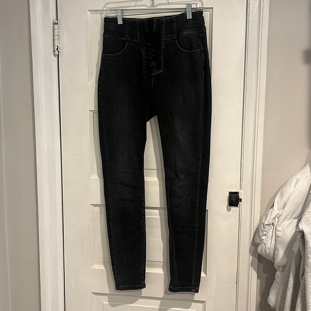 We The Free Jeans with Lace Up Front